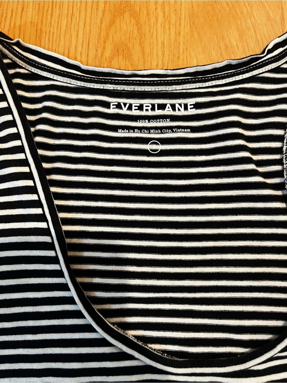 Everlane midi racer back dress 100% cotton black white stripe small summer tank - Picture 2 of 6